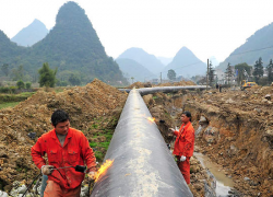 Natural gas pipeline to China is now fully operational