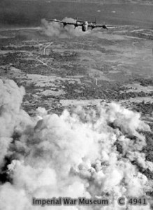 356 Squadron RAF flys over Japanese positions on Ramree Island