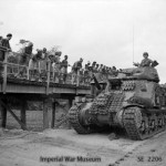 Tank moves in to support the 26th Indian Infantry Division on Ramree Island