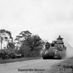 Tank moves up to support the 26th Indian Infantry Division on Ramree Island