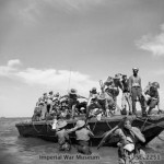 Troops landing ashore on Ramree Island