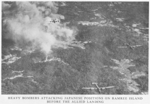 RAF bombers attacking Japanese Positions